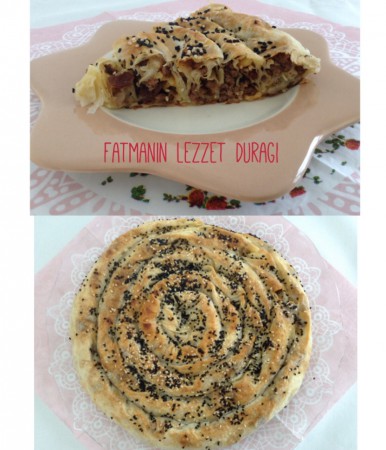 Fıstıklı kıymalı börek